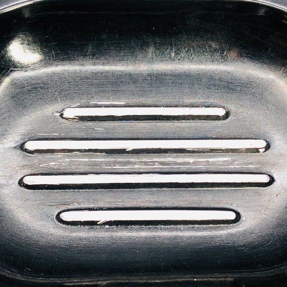 60s Mod Black and White Polka Dots Bathroom Accessory SET Tissue Box Cover Soap - Picture 11 of 11